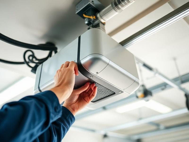 Professional garage door technician performing installation service in Packwood Washington